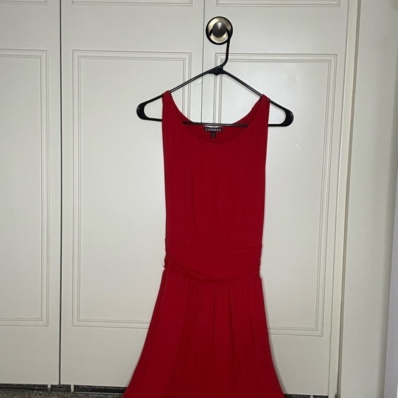 Express Dresses & Skirts - Express Red A-line Dress with Elastic Waist and Lined Skirt Size XS Party Formal